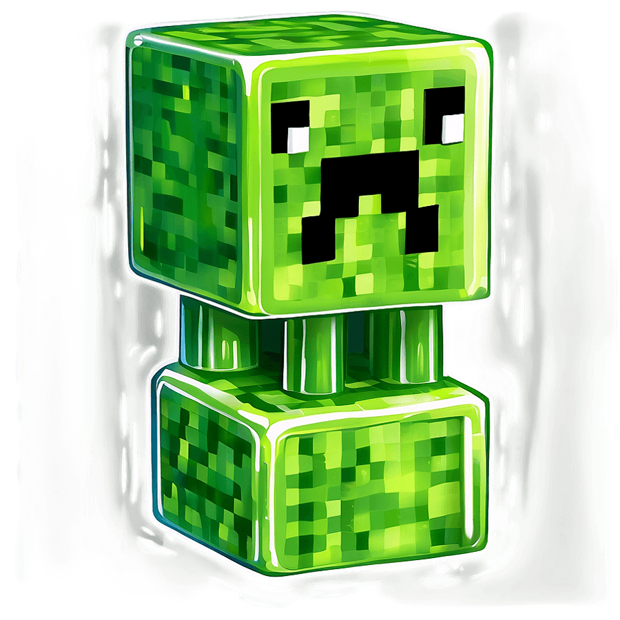 Minecraft Creeper in Water PNG 05232024