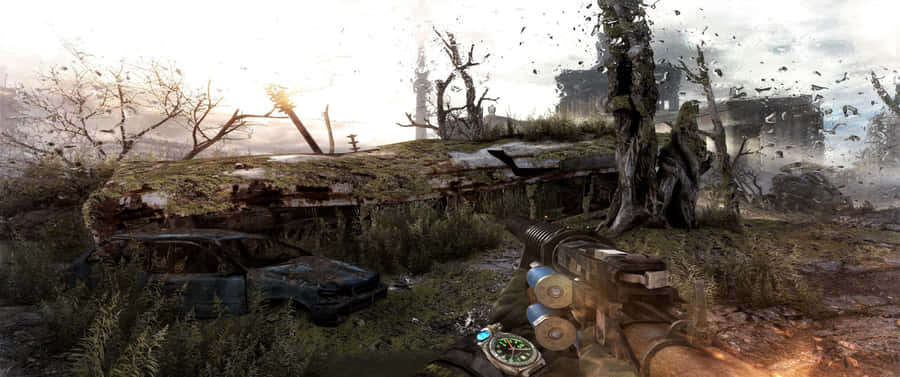 WaffeSchrotgewehr 3440x1440p Hintergrundbild Metro Exodus