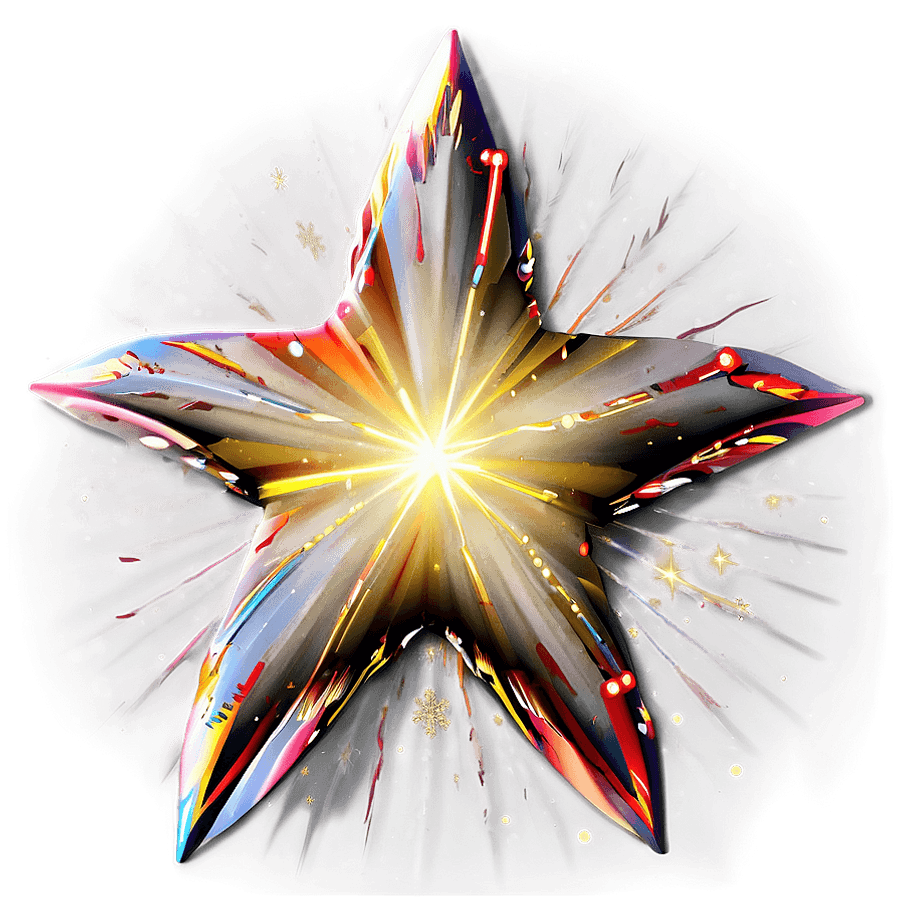 Modern Christmas Star PNG huv