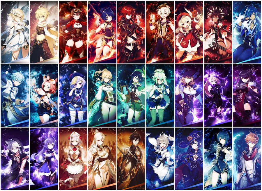 GenshinImpact Charaktere 1450 x 1059 Hintergrundbild