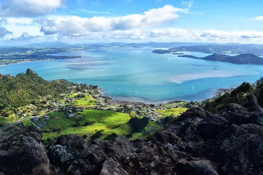 Vista Aerea di Whangarei Heads Nuova Zelanda