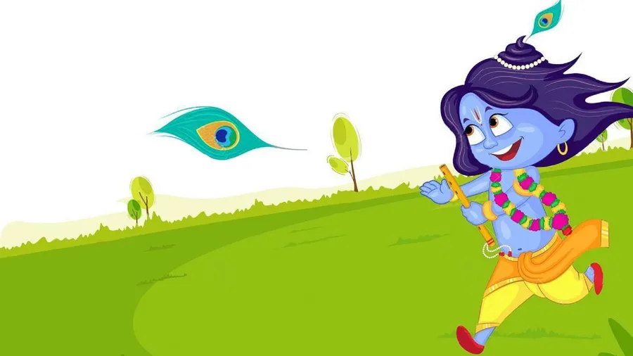Running Cute Krishna