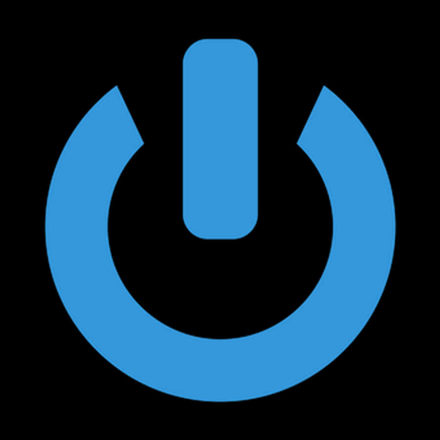 Power Button Icon Blue