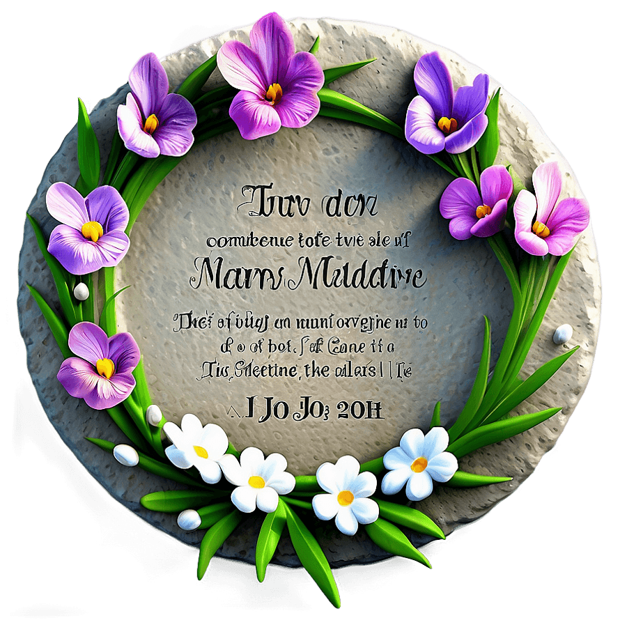 In Loving Memory Memorial Stone PNG 05252024
