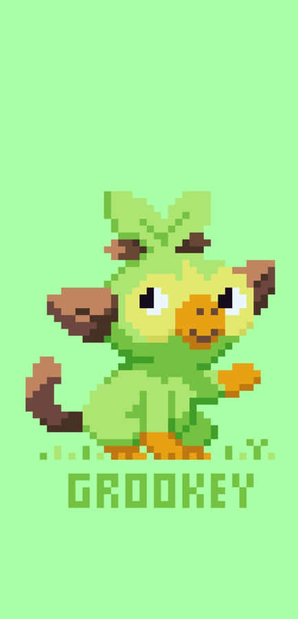 Pixelkunst Grookey Pokémon