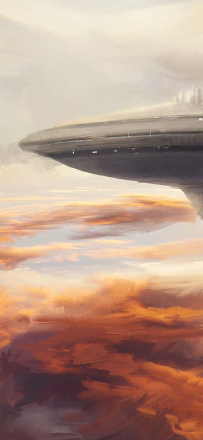 Skönhetenav Bespin med moln ovanför.