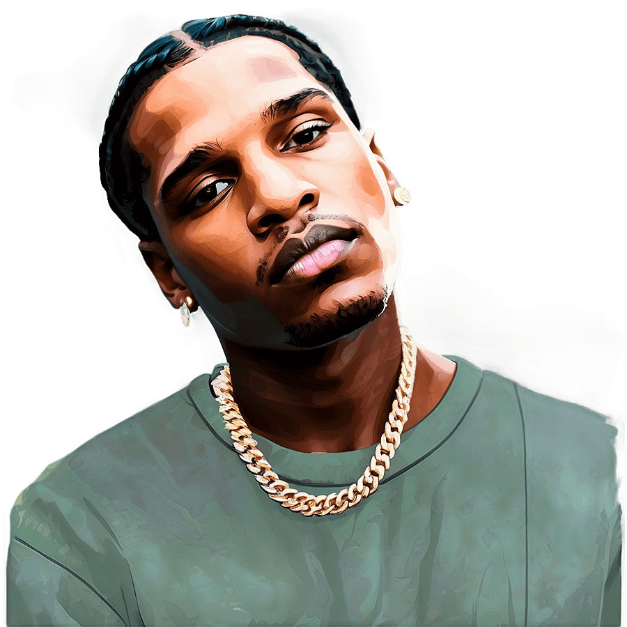 ASAP Rocky Artistic Illustration PNG 06232024