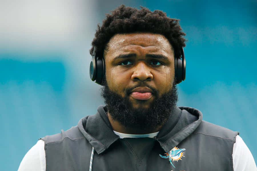 Giocatore di Calcio Concentrato Christian Wilkins