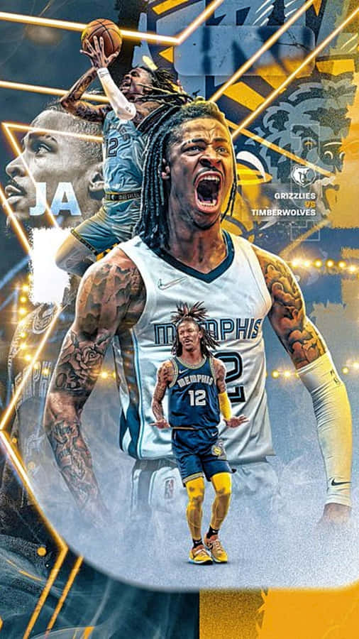Ja Morant Basketball Kunstwerk