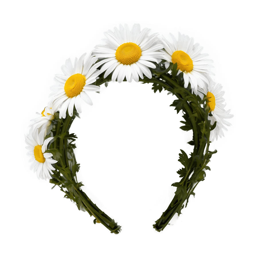 Daisy Flower Crown PNG 47
