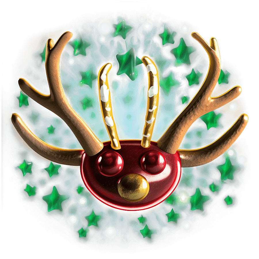 Shiny Reindeer Antlers Effect PNG snq