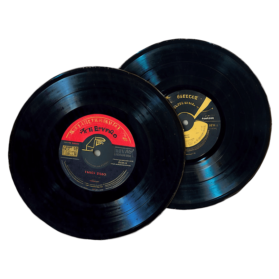 Dual Vinyl Record Set PNG 9