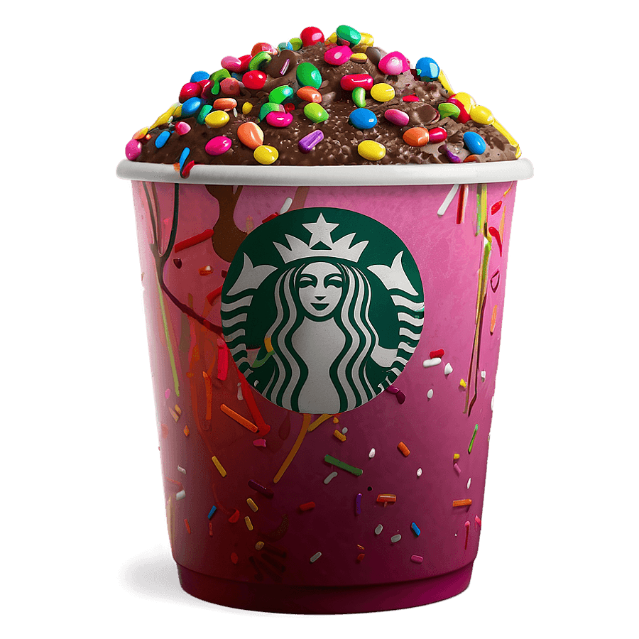 Starbucks Cup with Sprinkles PNG ahq56