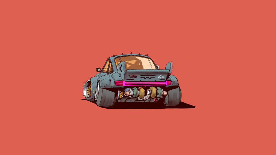 Automobile rotta minimalista 4K