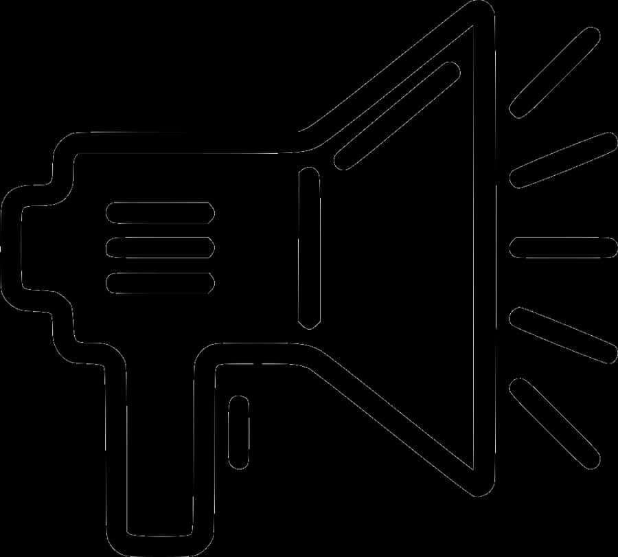 Megaphone Outline Graphic