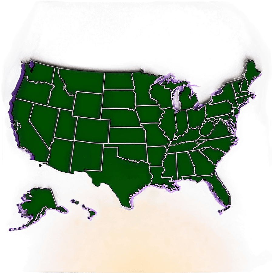 US Map for Wall Art PNG 53