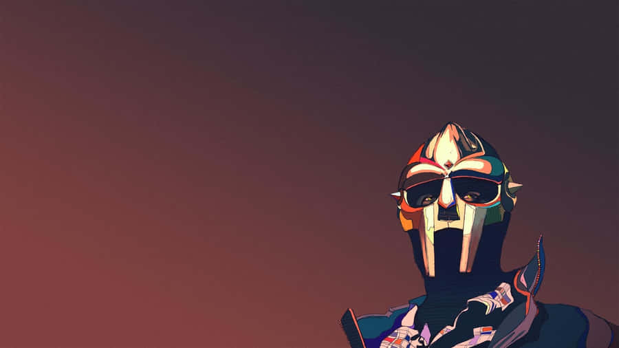 Fotode Fanart 1920x1080 de MF Doom como plano de fundo de computador ou celular.