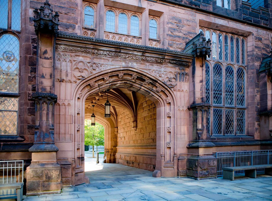 Salãode entrada de tijolos da Universidade de Princeton.