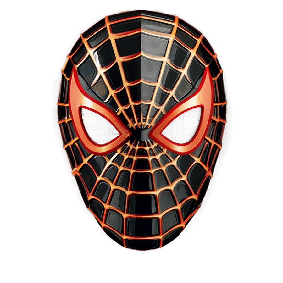 Spiderman Mask Front View PNG 05262024