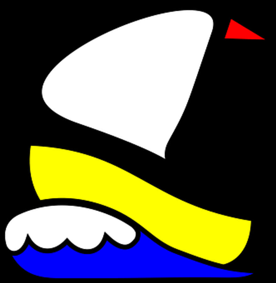 Stylized Sailboat Graphic