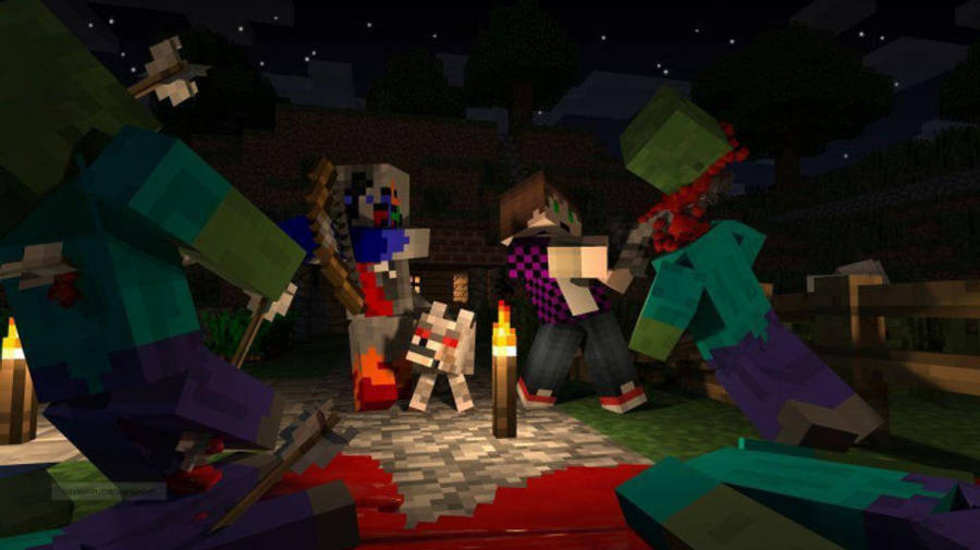 Epic Minecraft Zombie Fight