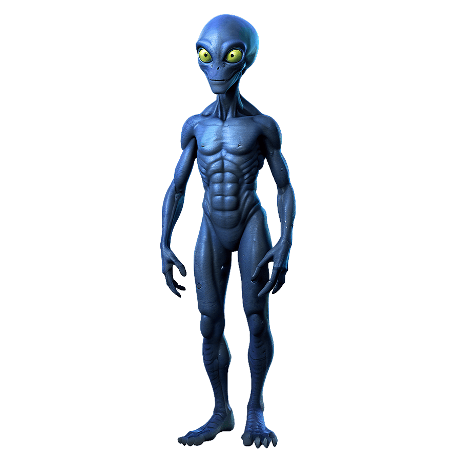 Friendly Cartoon Alien PNG lku