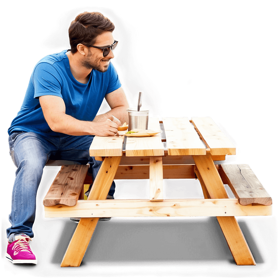 Square Picnic Table PNG 05262024