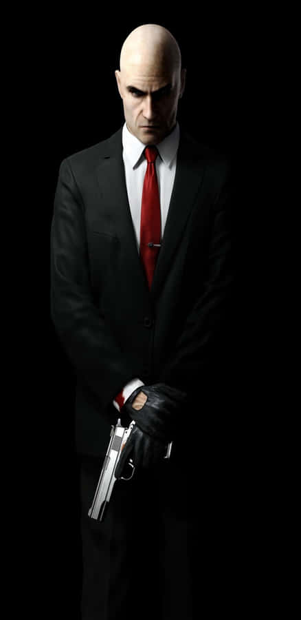 Juegacomo el Agente 47 en el fondo de pantalla de Hitman para Pixel 3XL.
