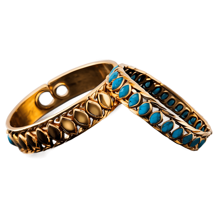 Vintage Gold Bracelet Collection PNG hft42