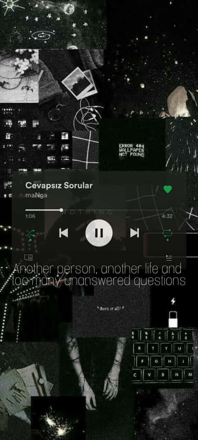 Colagem Mística em Tons Verdes
