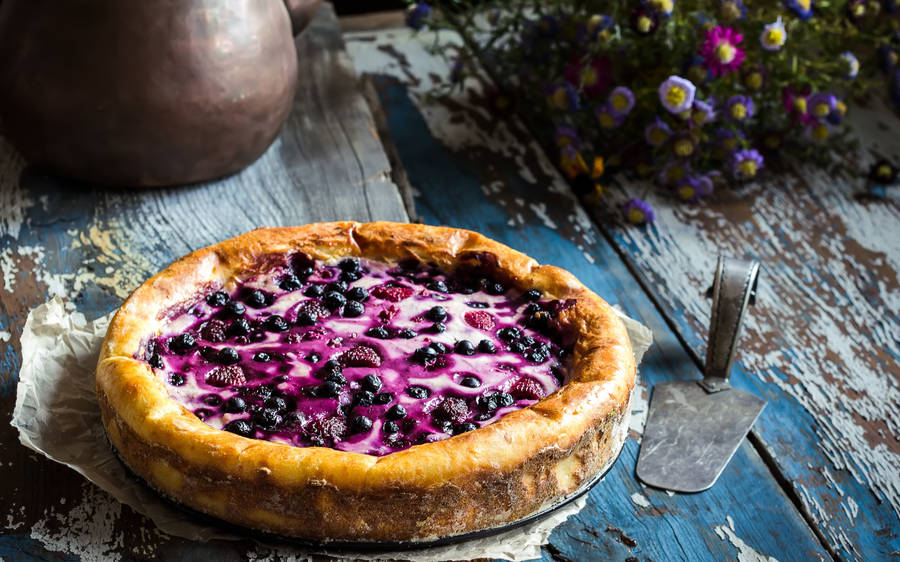 Torta Di Mirtilli Con Crosta Spessa