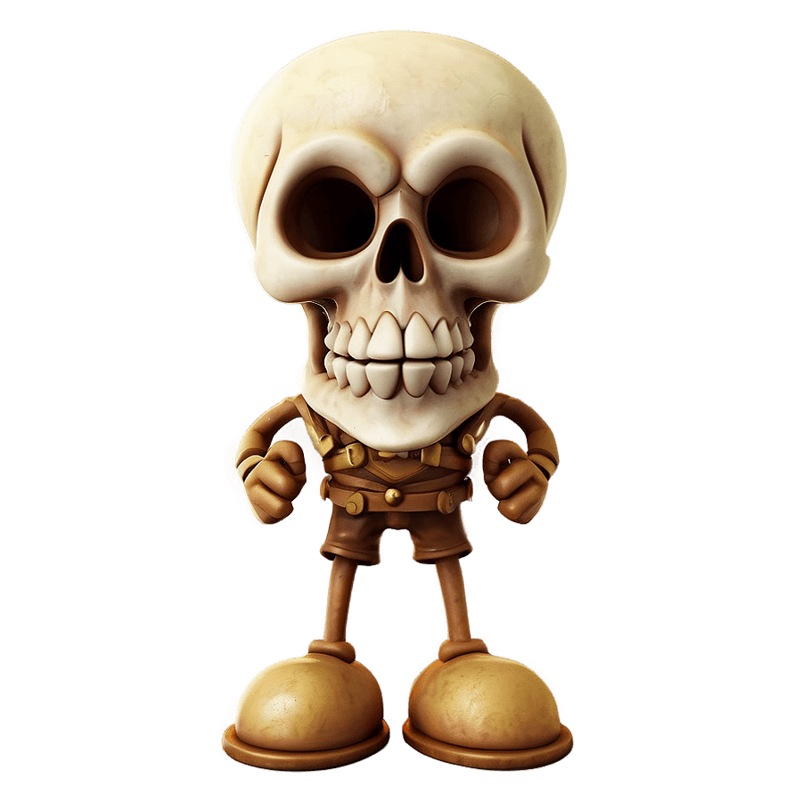 Cartoon Skull Character PNG iav