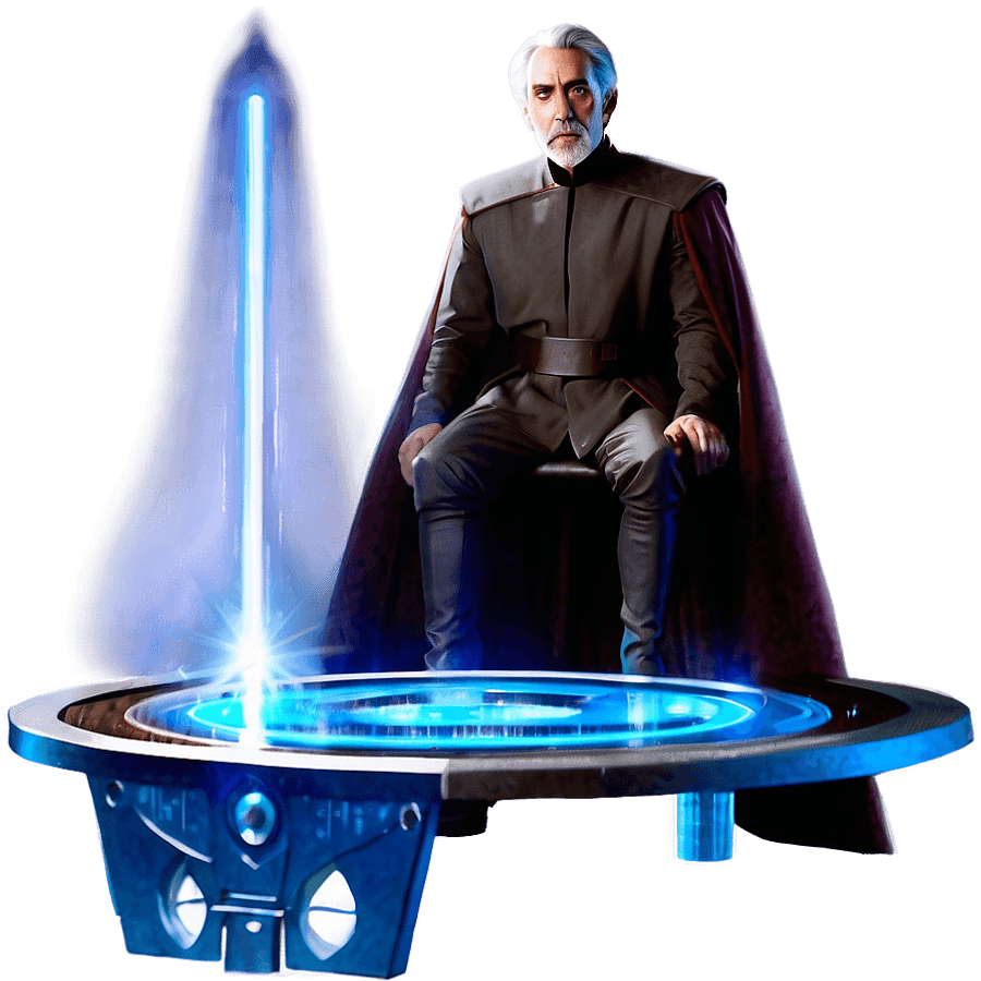 Count Dooku as a hologram PNG xlb53