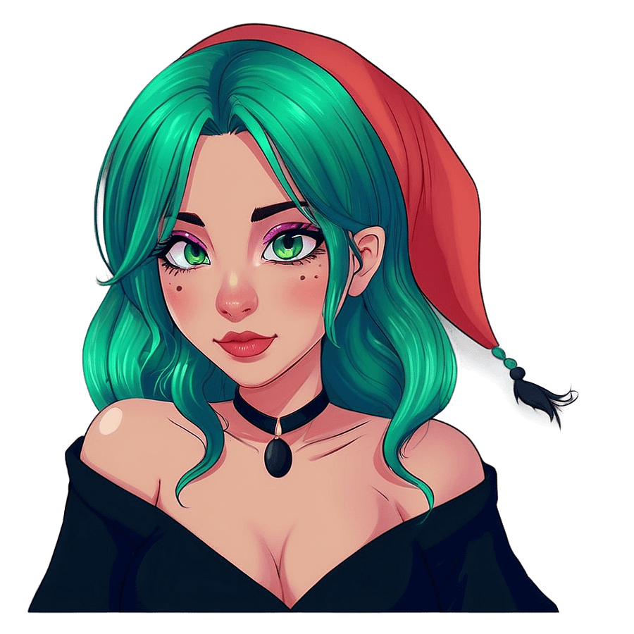 Green Hair Witchcraft PNG 1