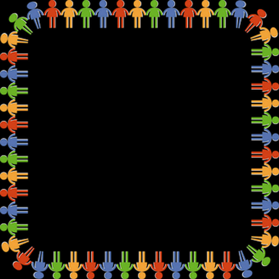 Colorful People Border Graphic
