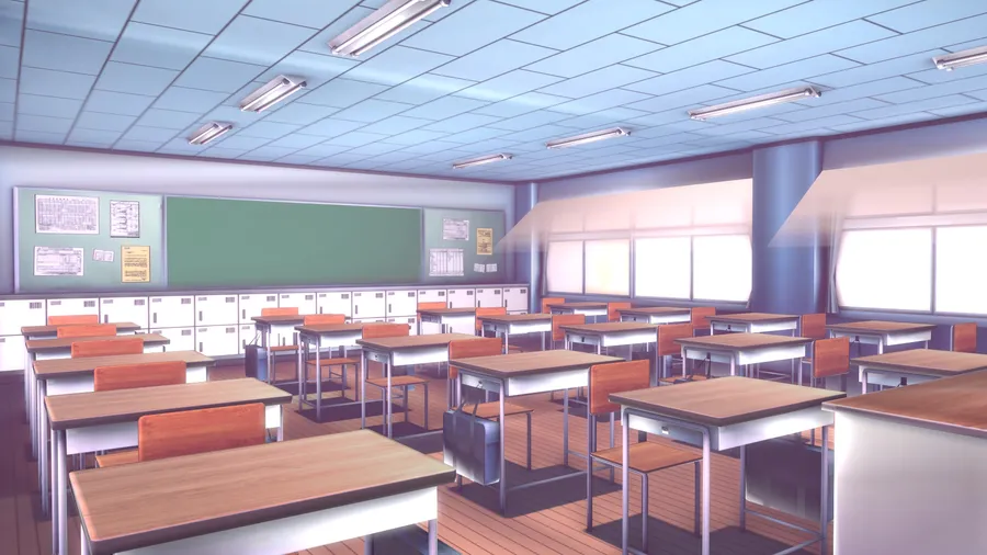 Anime School Background