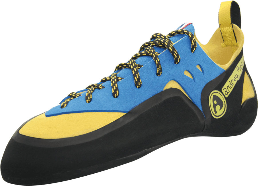 Blueand Yellow Climbing Shoe
