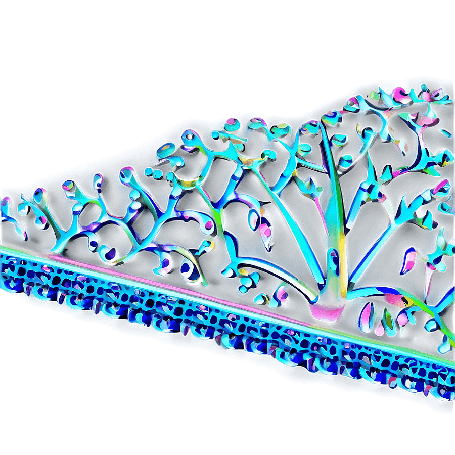 Neon Lace Border PNG cos