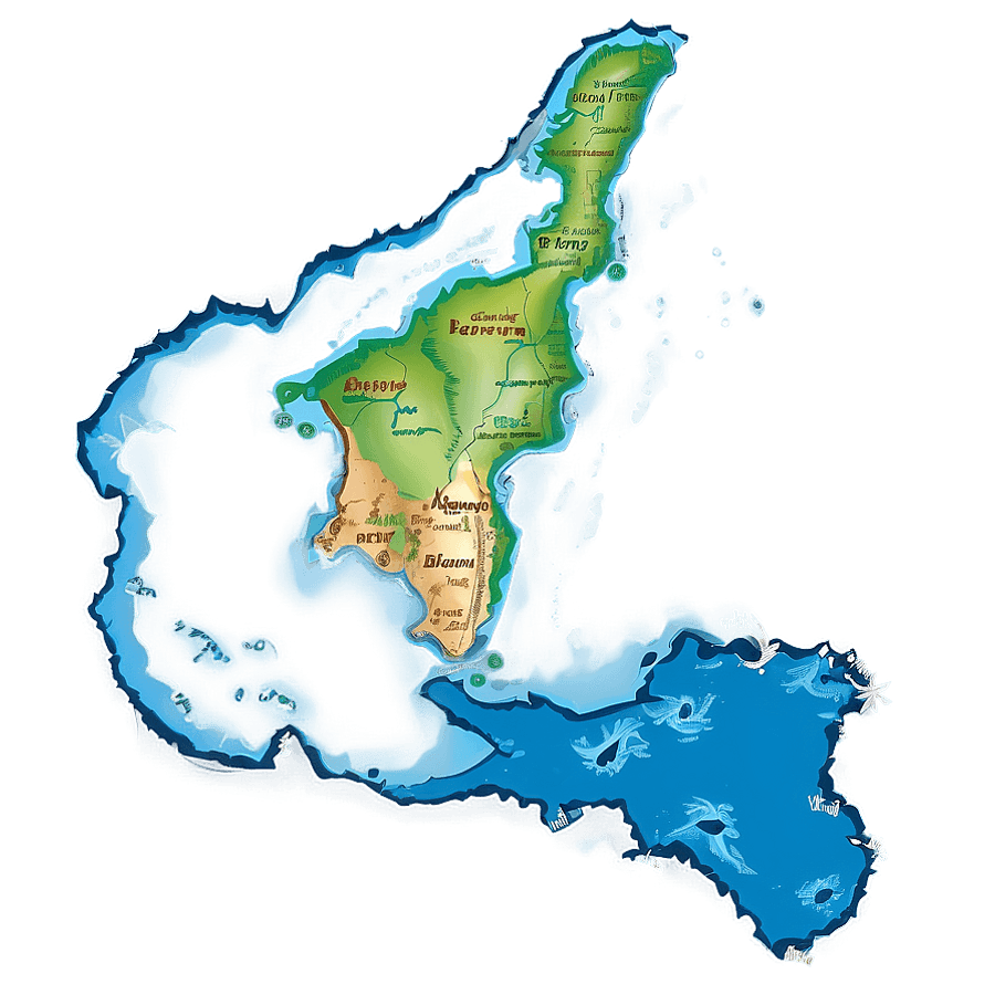 Bahamas Island Map Outline PNG 06242024