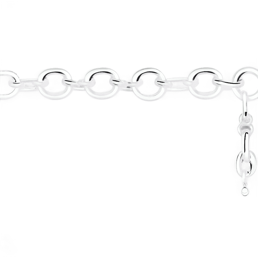 Delicate Silver Chain PNG 22