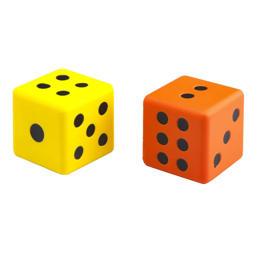 doisdados com pontos pretos e laranjas