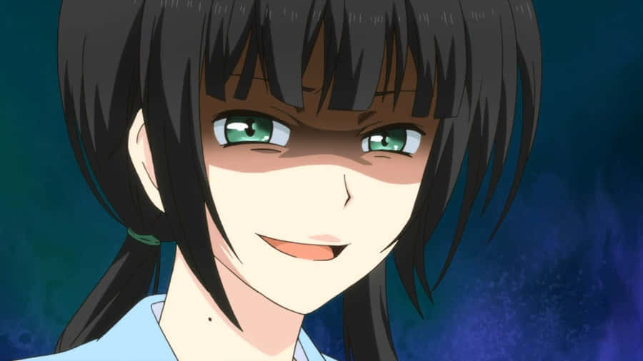 Anime-Mädchen mit bösem Lächeln