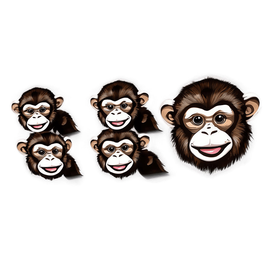 Funny Monkey Family PNG 06242024