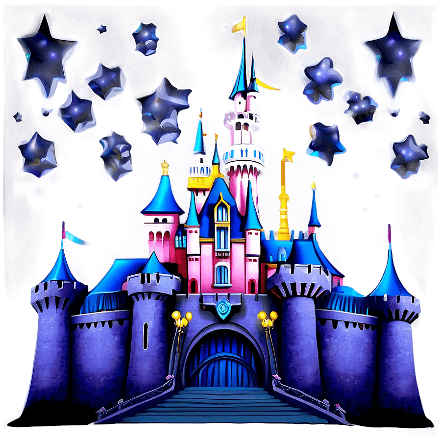 Disneyland Castle under the Stars PNG 87