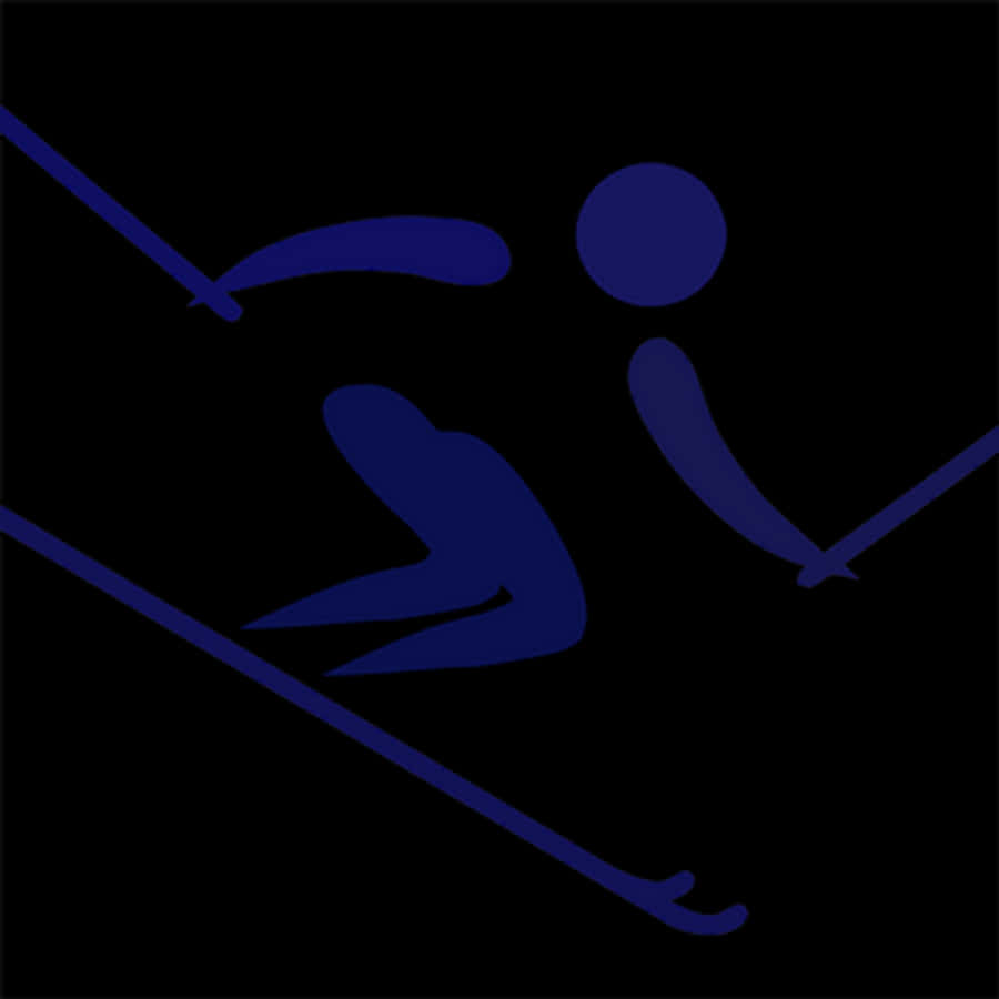 Dynamic Skier Silhouette