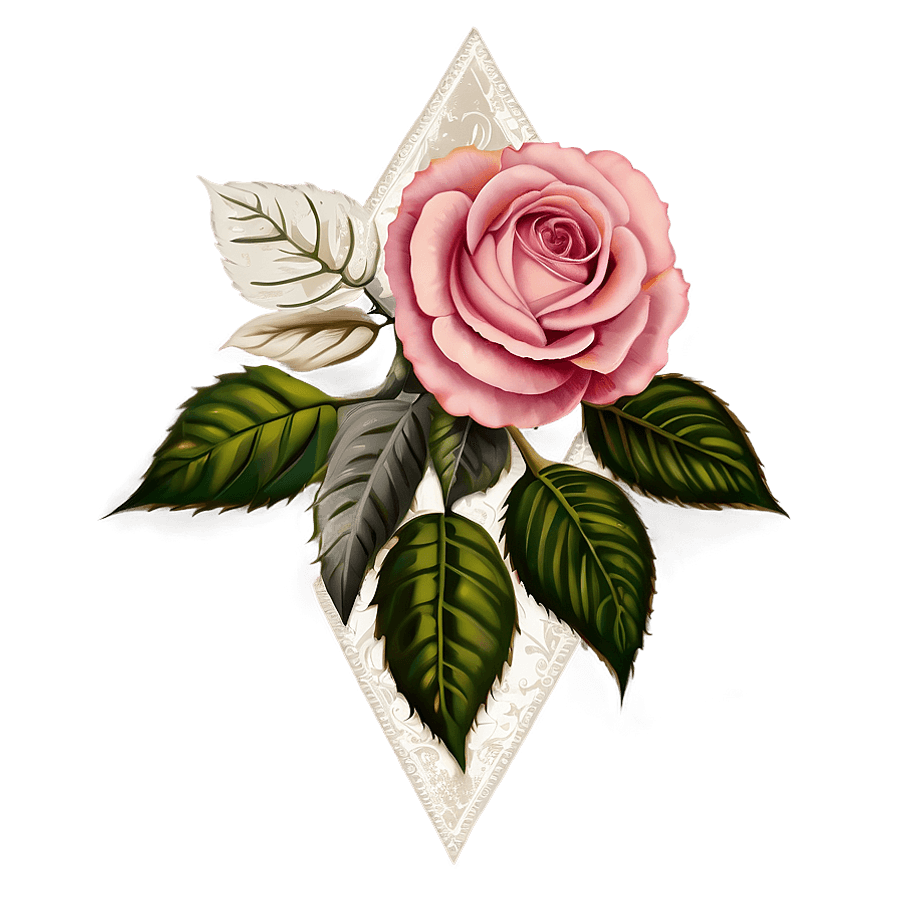 Vintage Rose Memento PNG ilk53