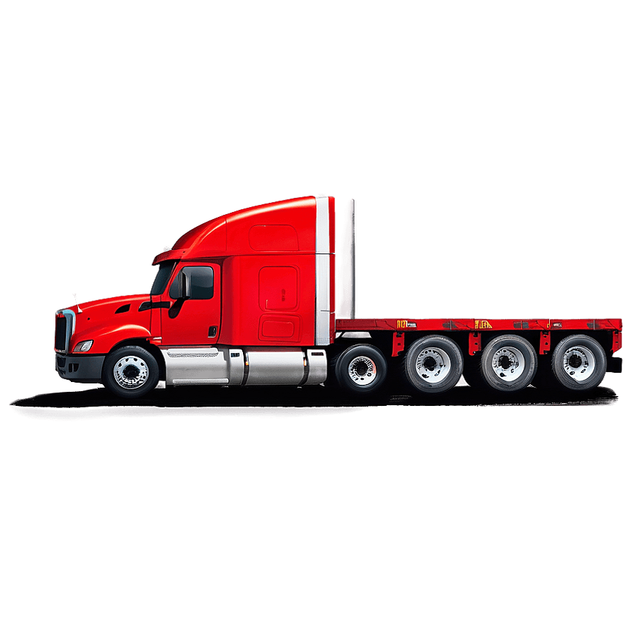 Red Semi Truck PNG 05242024