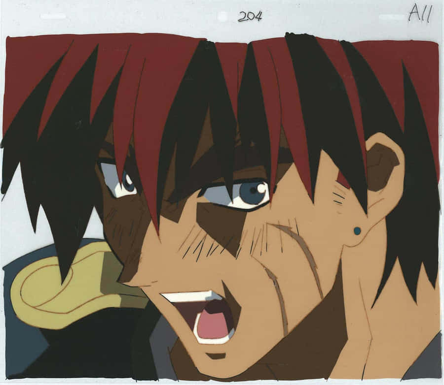 Personaggio Animato Gene Starwind che Grida
