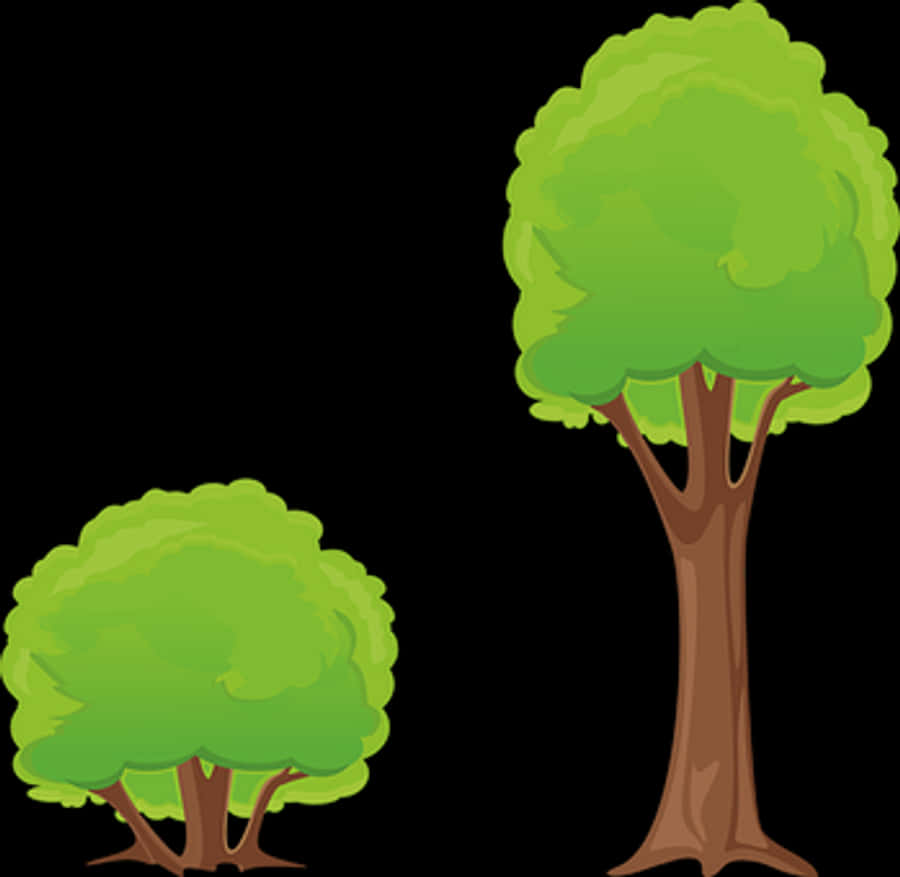 Cartoon Trees Vector Illustration
