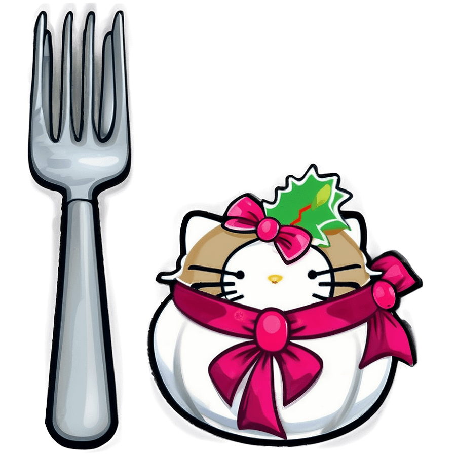 Hello Kitty Christmas Dinner PNG 29